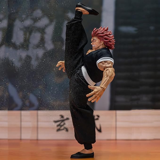 2pcs Hanma Yujiro Action Figure Movable Joints Figures Muscular Man Anime Figurine Hanma Figure Model Desktop Collectibles Gift