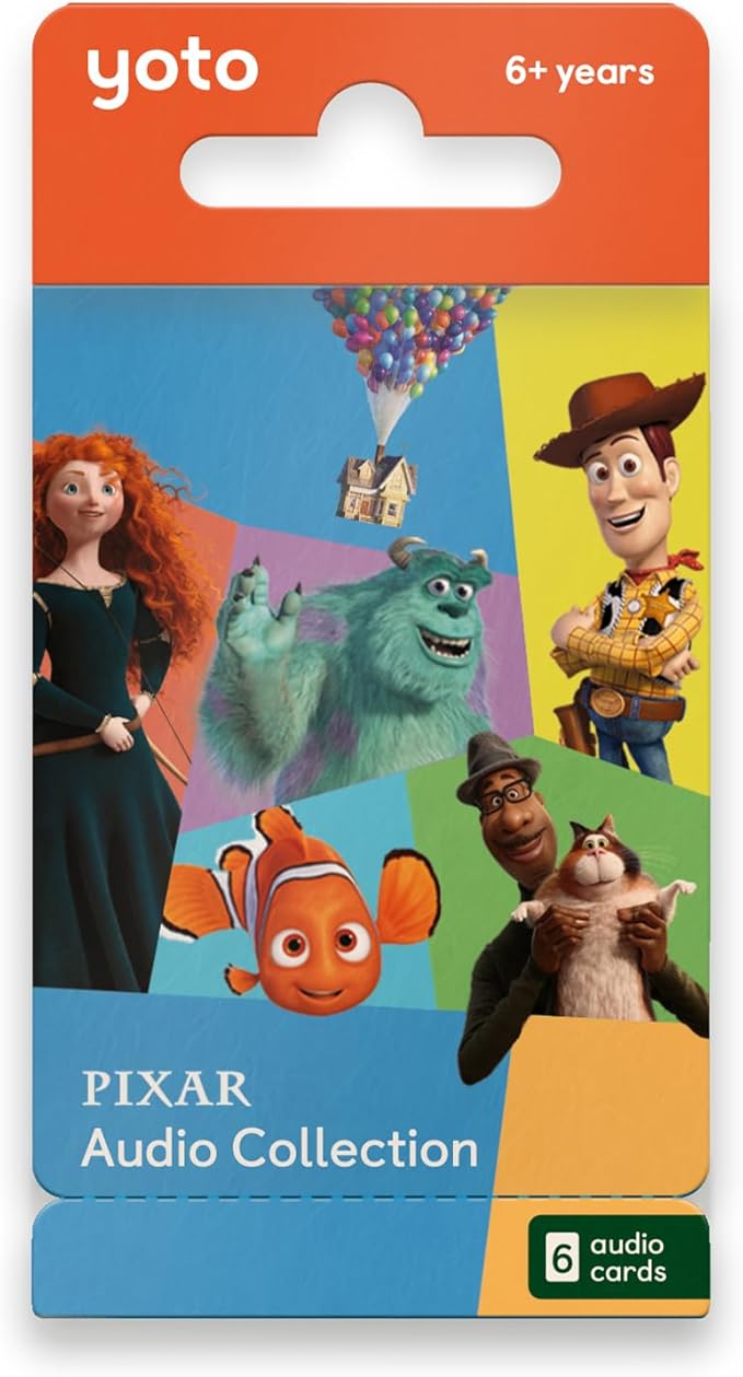 Yoto Disney Pixar Audio Collection – 6 Kids Audio Cards for Use with Player & Mini All-in-1 Audio Device, Educational Screen-Free Listening with Fun Playtime, Bedtime & Travel Stories, Ages 6+