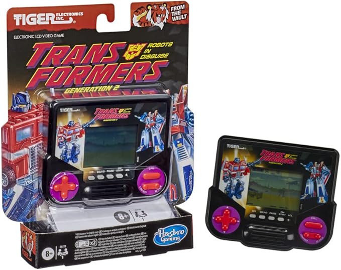 Hasbro Gaming Tiger Electronics Transformers Robots in Disguise Generation 2 Electronic LCD Video Game Retro-Inspired 1 Player Handheld Game Ages 8 and Up