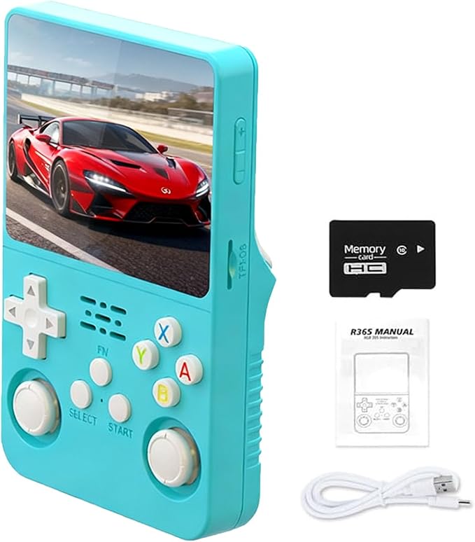 Retro Handheld Game Console R36S, 3.5-Inch HD IPS Screen 3200mAh Battery, 128G Built-in 20000+ Games 20+ Emulators, HDMI TV Output for Classic Game Play (Blue +64G)