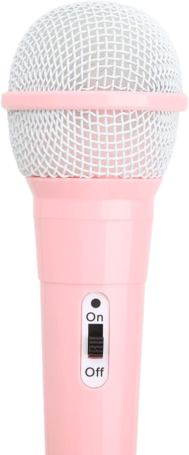 Zyyini Kids Wired Microphone, Pink, 3.5mm Jack, Portable, Lightweight, No Battery, Ideal for Kids Singing Machine, Karaoke, Storytelling, Pink