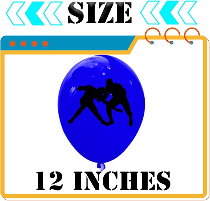 50 Pieces Wrestling Balloon Wrestling Match Themed Baby Shower Birthday Party Supplies Decorations Favors Balloon