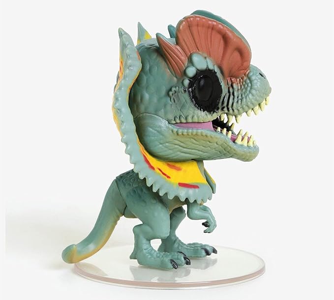Funko Pop! Jurassic Park - Dilophosaurus [Frill Open] Vinyl Figure (Bundled with Compatible Pop Box Protector Case) Multicolor 3.75 Inches