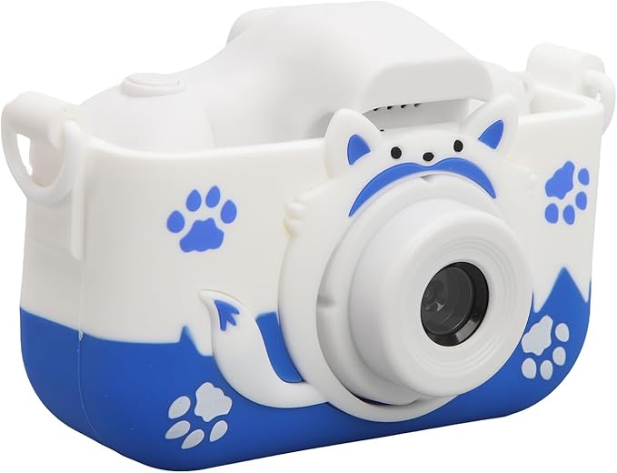 HD Dual Lens Kids Camera 40MP, HD Recording, 2 Inch HD Screen, Funny Picture Frames, Material, Long Lasting Battery, Ideal for Boys and Girls Age 3-8 (Blue)