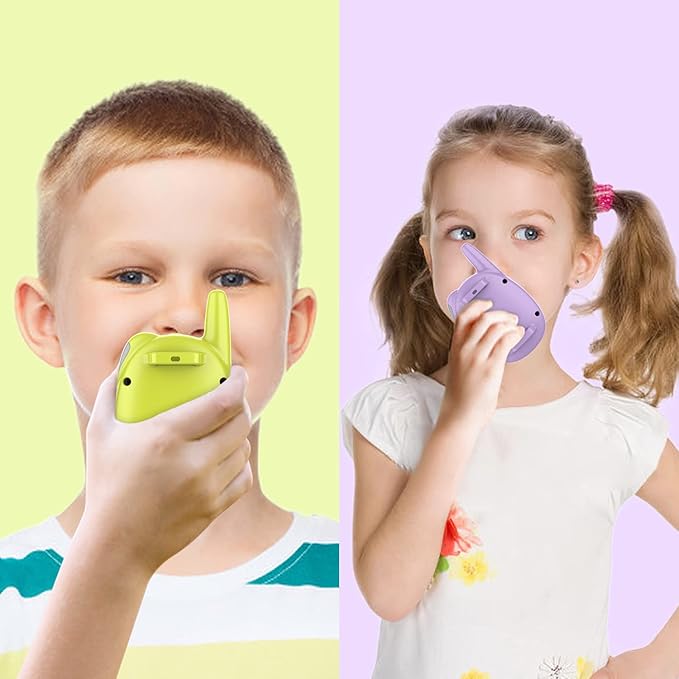 Qniglo Walkie Talkies for Kids Rechargeable 2 Pack,Christmas Birthday Gifts Toys for Age 3-12 Boys Girls, Long Range Kids Walky Talky with FM Radios for Family Kid Adventure Camping Hiking Spy Games