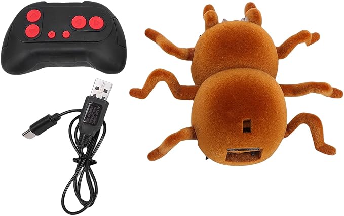 Remote Control Spider Toy, Dual Mode Wall Climbing Electronic Animal Toy with Movement, for Kids and Adults (Brown)