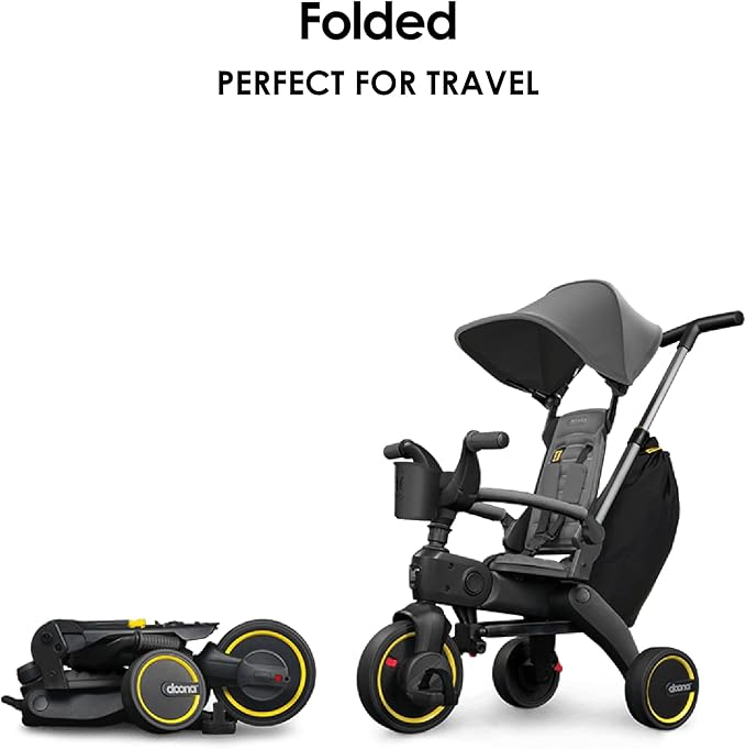 Doona Liki Trike S3, Greyhound - 5-in-1 Compact, Foldable Tricycle - Suitable for Toddlers 10 to 36 Months