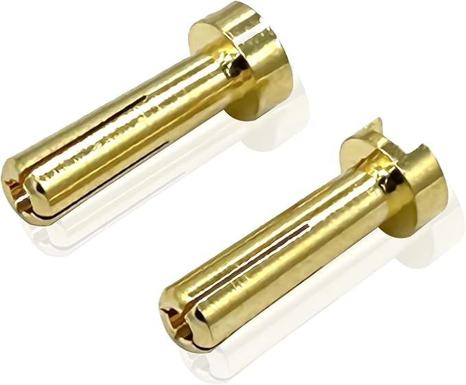 10pcs 4mm Bullet Banana Plug Connector Male for RC Model Vehicle Car Motor ESC LIPO Battery DIY Parts Gold Plated