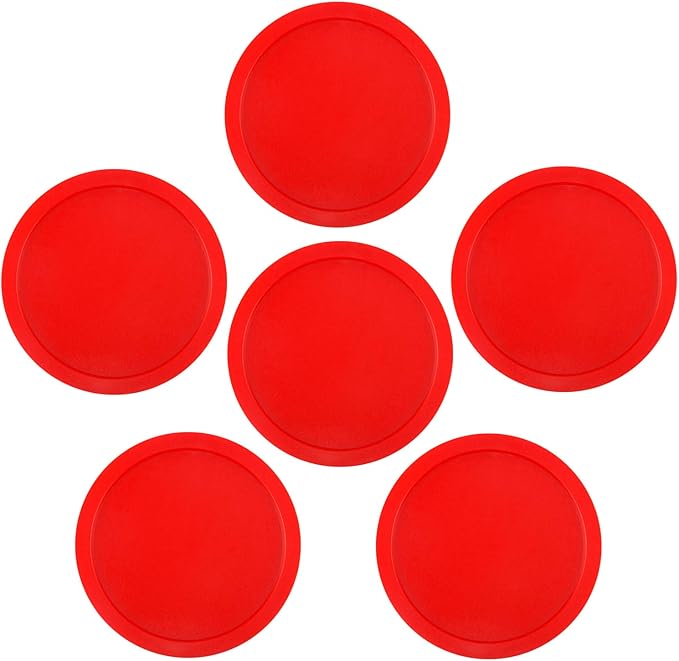 ONE250 3 1/4 inch Air Hockey Pucks, Full Size Goal Packs Replacement Accessories for Game Tables (6 Pcs)