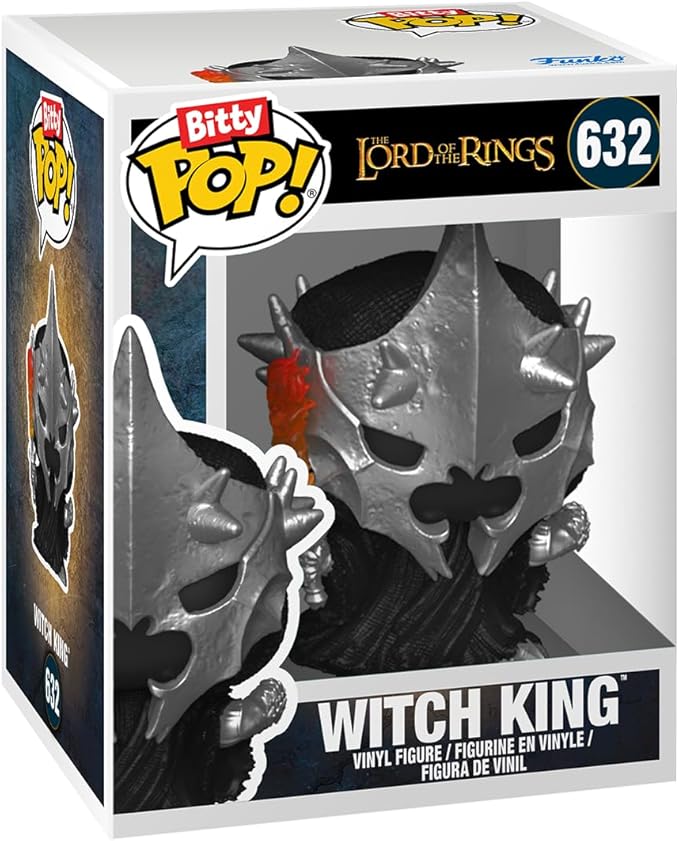 Funko Bitty POP! Lord of The Rings - Witch King, 4-Pack and A Surprise Mystery Mini Figure - 0.9 Inch (2.2 Cm) - Lord of The Rings Collectable - Stackable Display Shelf Included - Gift Idea