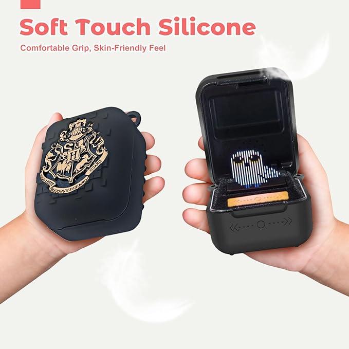 Case for Bitzee Interactive Toy Harry Potter – Soft Silicone Protective Cover, Shockproof Anti-Scratch Dustproof Sleeve for Electronic Pet Device, Skin-Friendly Anti-Slip Protective Shell(Black)
