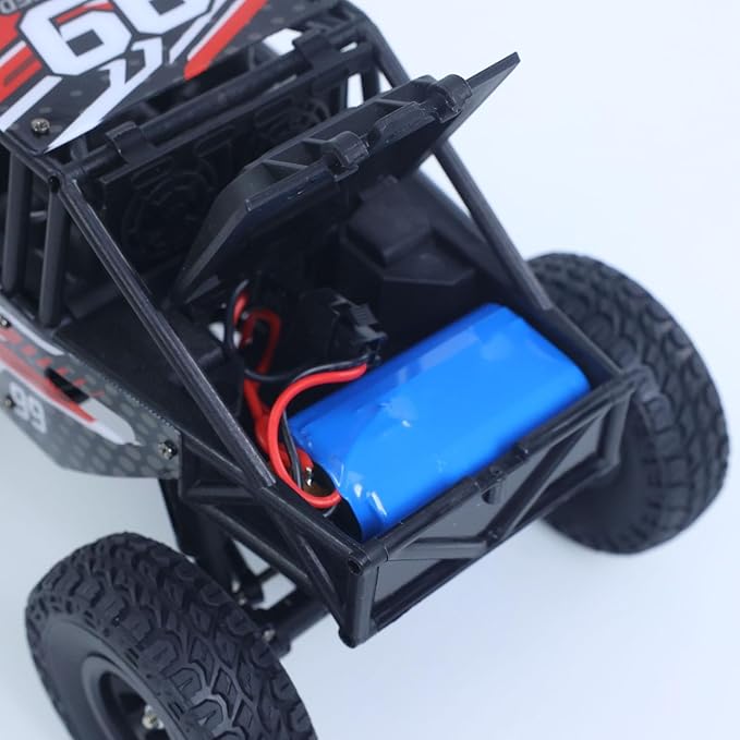 LDRC Ld18499 1/18 2.4G RC Climbing Car 4 * 4 Remote Control Vehicle 280 Brushed Motor Esc Ready to Go Battery Servo USB Charge Hobby Grade Model for Adult Hobby(Red)