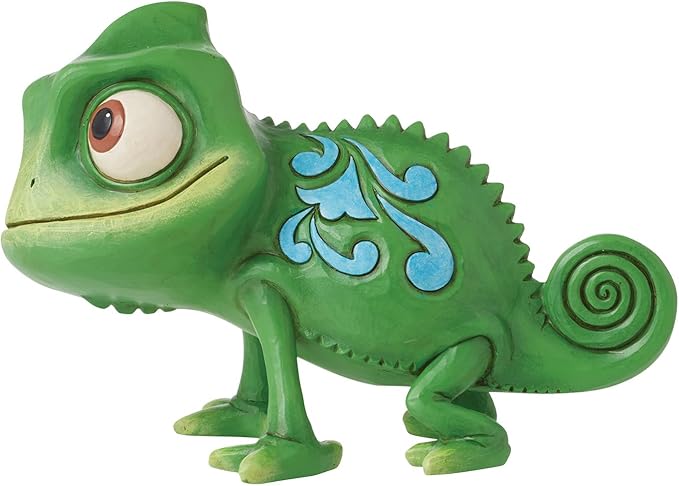 Enesco Disney Traditions Collection by Jim Shore Tangled Pascal The Chameleon Figurine- Stone Resin Hand Painted Crafted Collectible Rapunzel Disney Mini Figurines Home Decor Statue, 3.75 Inch