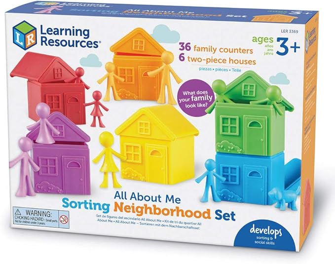 Learning Resources All About Me Sorting Neighborhood - Montessori Preschool Activities, Social Emotional Learning, Color Sorting and Counting , Fine Motor Toys, Gifts for Boys and Girls