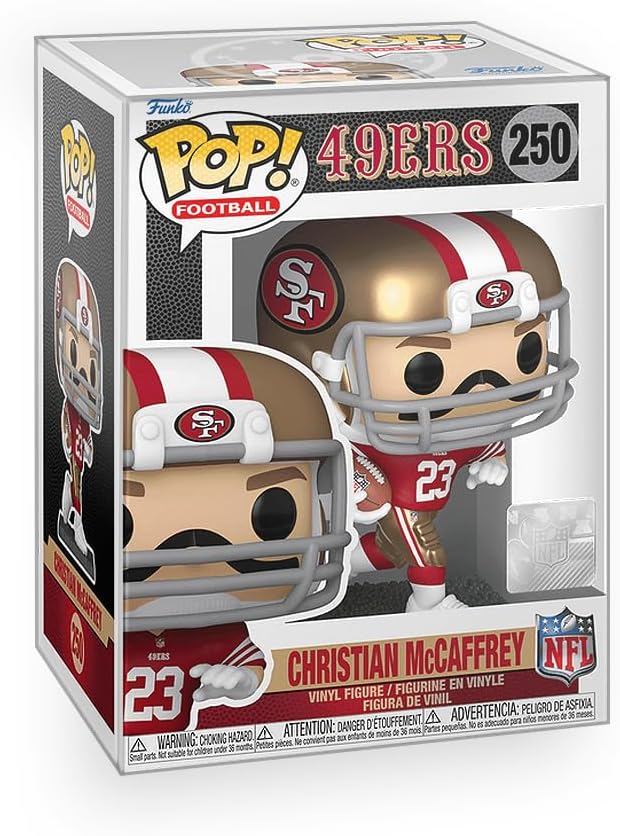Funko Pop! Football: 49ers - Christian McCaffrey CMC Vinyl Figure Collectibles Bundled with Box Protector