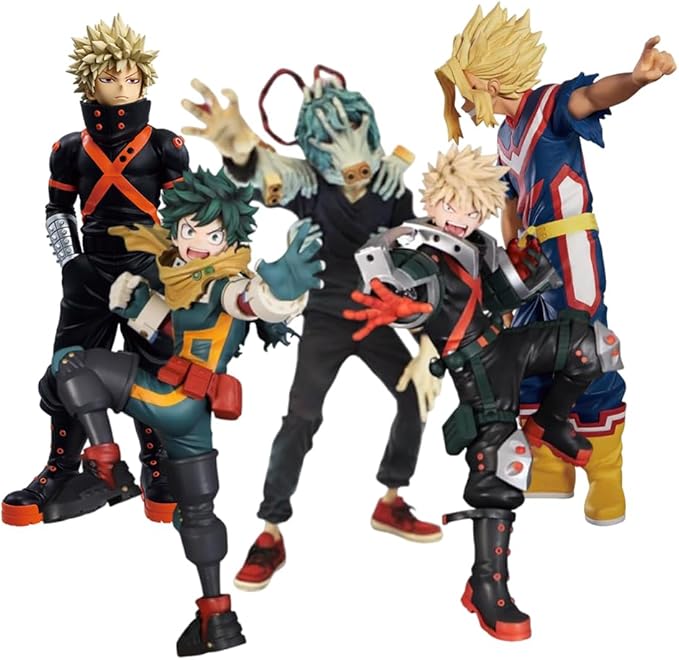 5pcs MHA All Might Figure Shigaraki Tomura Action Figure Battle Pose Midoriya Izuku Figurine MHA Collectible Statues