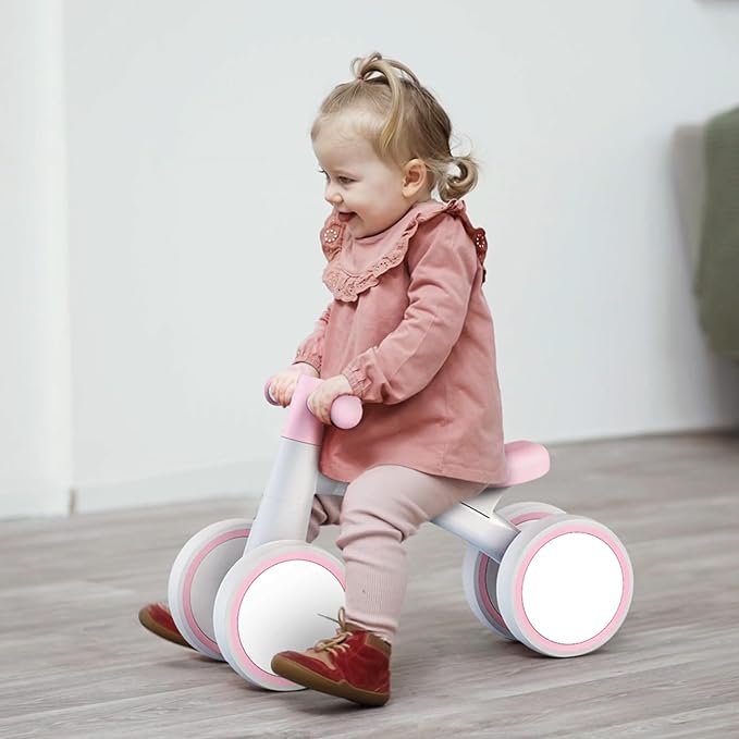 SEREED Baby Balance Bike for 1 Year Old Boys Girls 12-24 Month Toddler Balance Bike, 4 Wheels Toddler First Bike, First Birthday Gifts