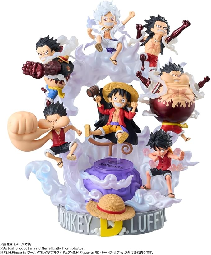 Bandai- World Collectible Figure x S.H.Figuarts One Piece Monkey D. Luffy Figure