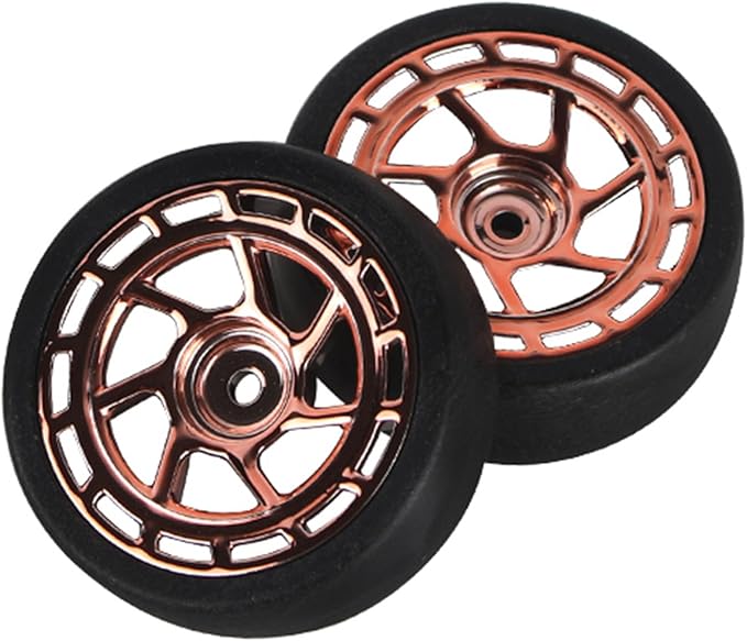 4PCS Black Toy Car Wheel Tires,48mm Simulation Rubber Tire Toy Model Spare Parts Easy Installation Small in Size,Remote and App Controlled Vehicles Parts Tires