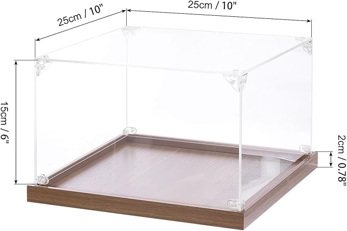MECCANIXITY Acrylic Display Case, 10"x10"x6" Clear Display Box Assemble Dustproof Storage Organizer Showcase for Collectibles Action Figures