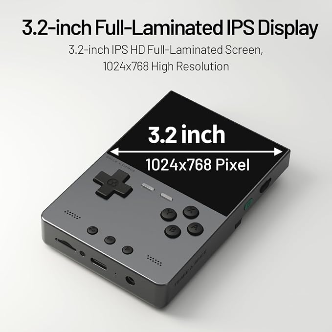 Trimui Brick Hammer Metal Body Handheld Game Console Retro Gaming Handheld 3000mah Battery Allwinner A133p 3.2" IPS RGB Lighting Vibration Pink