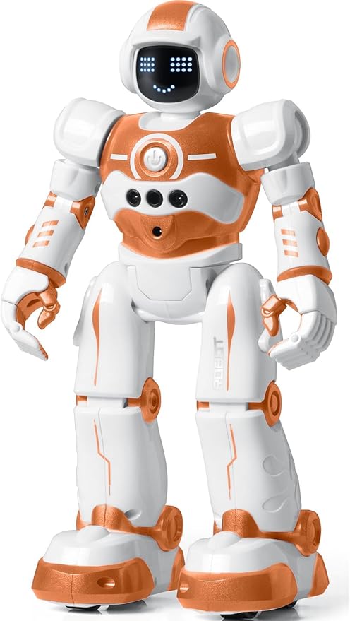 Robot Toys for Kids,Programmable Remote Control Smart Walking Dancing Robot Toy with Gesture & Sensing for Age 4 5 6 7 8 9 10 Year Old Boys Girls for Birthday Present,Orange