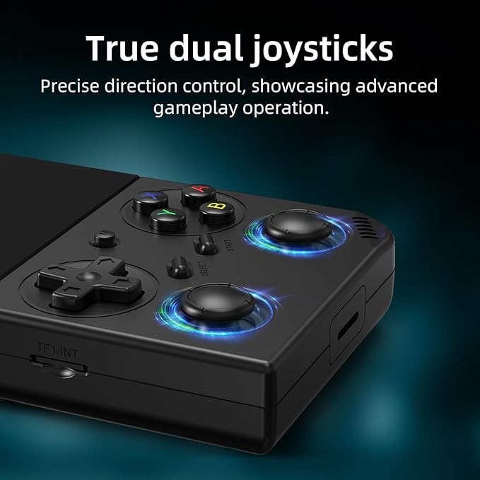 Classic up Retro Handheld Game Consoles with Linux 64GB Card 4353 Games 3.5-inch IPS 3200mAh Battery Support 30+ Simulators WiFi Bluetooth HD Output Gift for Teen or Partner -Black