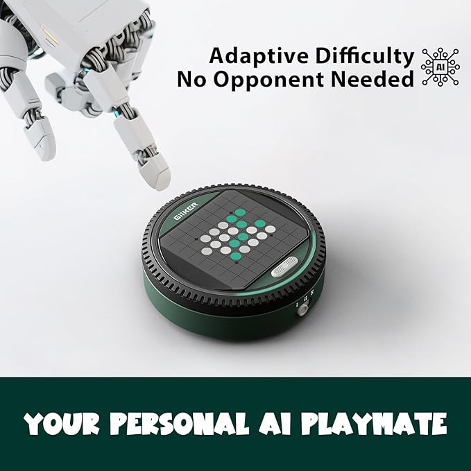 GiiKER Super Reversi - Electronic Strategy Board Game with AI Opponent, Smart Handheld Logic Puzzle & Brain Teaser for Kids and Adults, Portable Travel Toy with 3 Game Modes & 500 Challenges