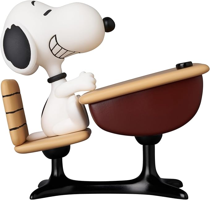 MEDICOM Toy UDF Ultra Detail Figure No. 844 Peanuts Series 18 Snoopy with Desk with Snoopy with Desk, Total Height Approx. 3.3 inches (85 mm), Non-Scale, Painted Finished Product Figure