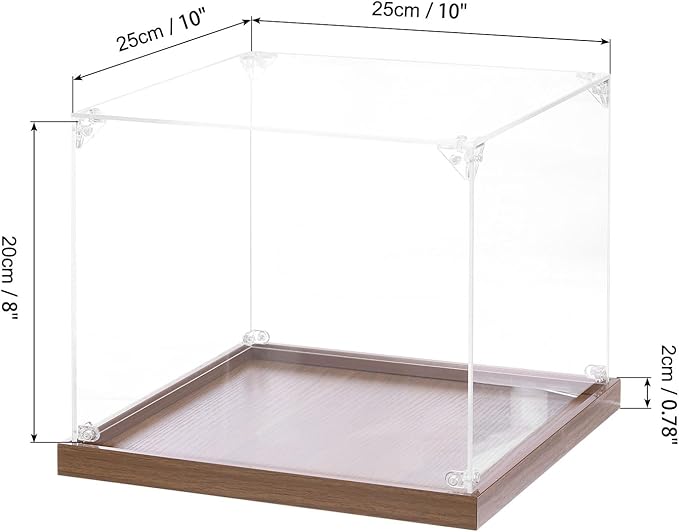 MECCANIXITY Acrylic Display Case, 10"x10"x8" Clear Display Box Assemble Dustproof Storage Organizer Showcase for Collectibles Action Figures