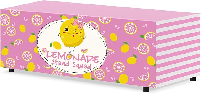 24" x 118" Lemonade Tablecloth for Lemonade Stand Supplies Lemon Table Cover for Kids Lemon Party Supplies Summer Beach Picnic Birthday Party Decorations(Pink)
