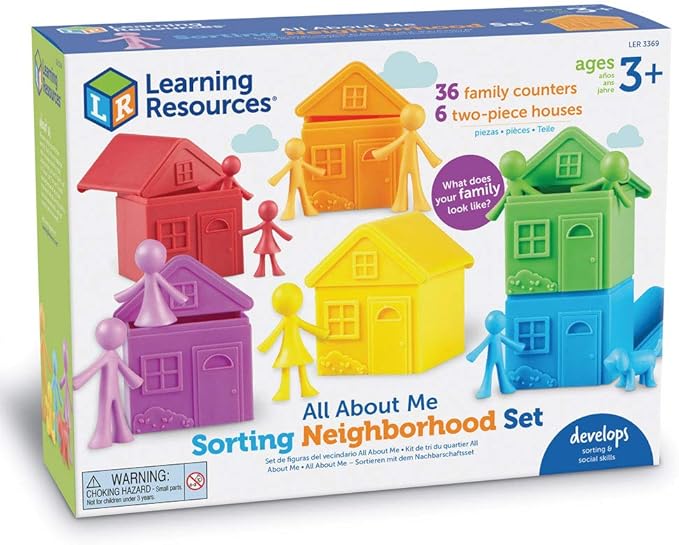 Learning Resources All About Me Sorting Neighborhood - Montessori Preschool Activities, Social Emotional Learning, Color Sorting and Counting , Fine Motor Toys, Gifts for Boys and Girls