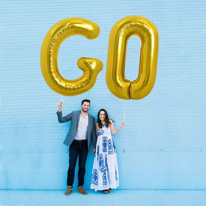 TONIFUL 40 Inch Large Gold Letter G Balloons, Foil Mylar Big Balloons for Birthday Party Anniversary Supplies Decorations