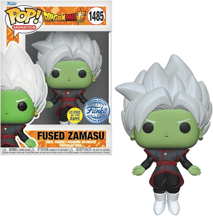 Funko Pop! Dragonball Super Fused Zamasu (Glows in The Dark) Vinyl Figure #1485 Special Edition Exclusive Collectibles, 74395
