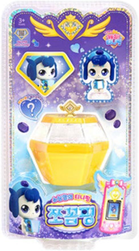 Catch Teenieping Cute Figure Cube with Accessories and Stickers – Transformable Collectible Toy with QR Medal and Display Stand (Timidping 쪼꼼핑)