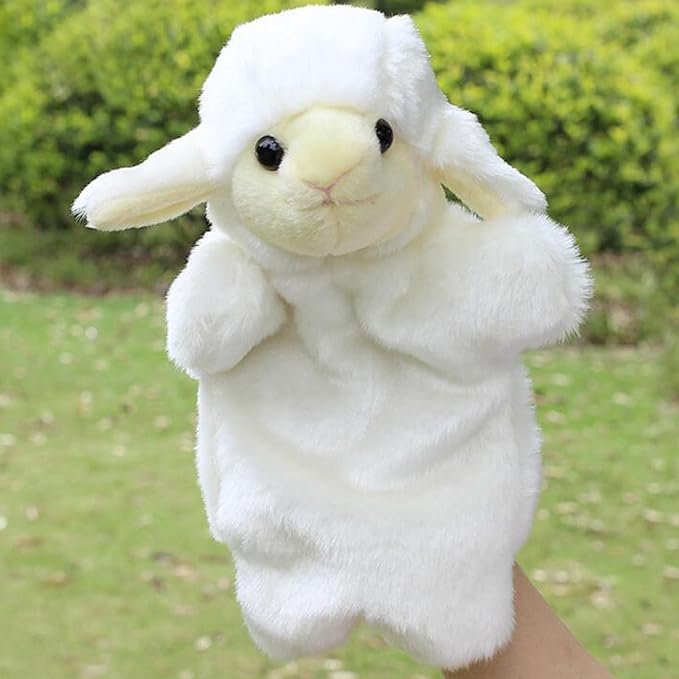 RIY Hand Puppets for Kids - Farm Friend Animals Educational Puppet, Set of 6(Duck, Cow, Sheep, Pig, Dog, Rabbit)
