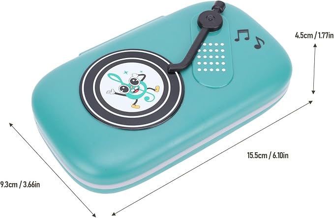 Focket Music Rhythm Game Machine, Battery Operated 6 Levels Music and Light, Electronic Organ Handheld Puzzle Game with Beat Pad for Kids 3 to 16 Years (Green)