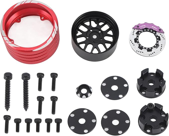 Acouto Lightweight Aluminum Alloy Remote Control Handwheel with Simulation Disc for NB4 RC Car - Enhance Performance & (B Type)