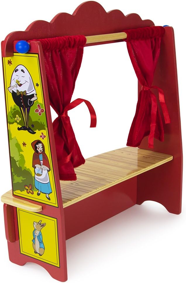 Imagination Generation Wooden Wonders Mother Goose's Tabletop Puppet Theater