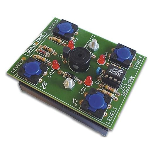 Velleman MK112-VP Simon Says Brain Game Kit, 2.0" x 2.6" Size
