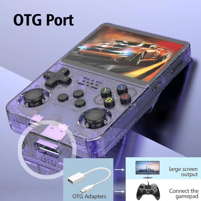 R36s 2025 New Retro Handheld Game Console,Handheld Game Console with Built-in 20000+ Games,Support 20+ Emulator,Linux System,3.5” IPS Screen,Portable Mini Emulator for Kids and Adults (Green)