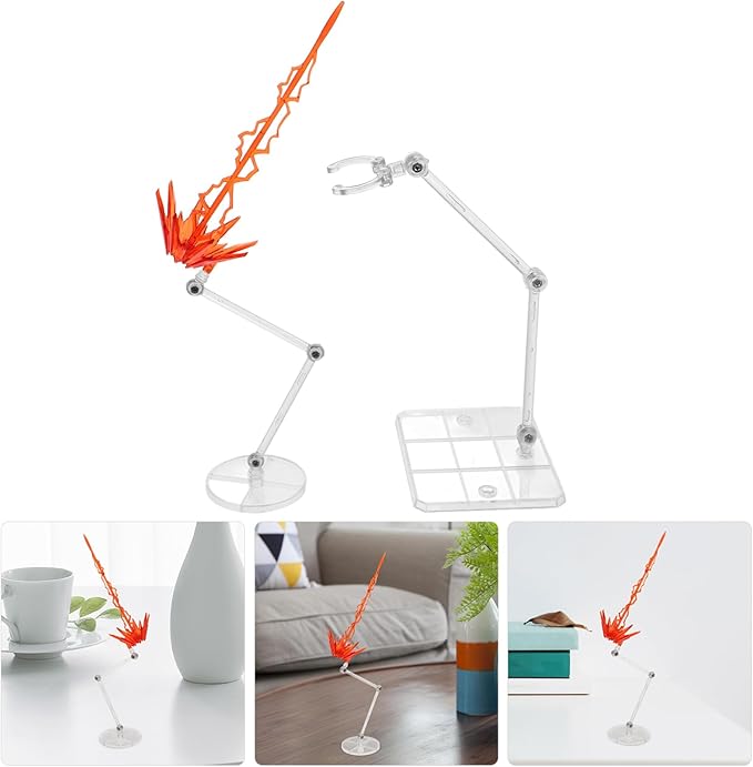 Totority Energy Ornament Display Stand for Action Figures with Creative Effect Base Portable Doll Support Rack for Collectible Models 5.51 X 4.72 X 1.96 Inches