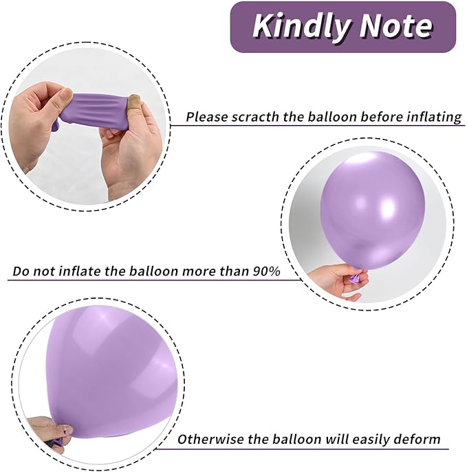 Purple Pink Balloons, 12 Inchs Black Pink Purple Metallic Purple Balloons, Pink and Black Birthday Balloons for Birthday Party Baby Shower Wedding Decorations