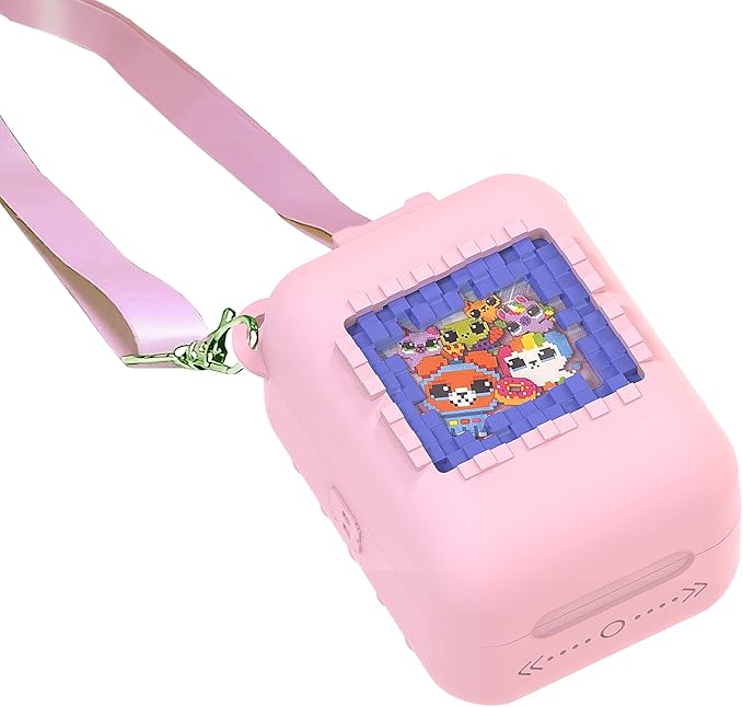 Silicone Case for Bitzee Original Interactive Toy Digital Pet with 15 Animals, Protective Skin Cover for Bitzee Original Virtual Electronic Digital Pet Accessories (Pink Case)