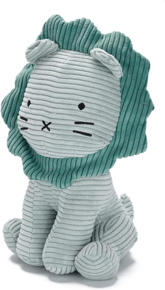 Lion Plush Corduroy (Green) 11" Stuffed Animal for Baby, Toddler, Kids, Adults - Lion Corduroy Toy-Adorable Toy Made from Kid-Friendly, Quality Material