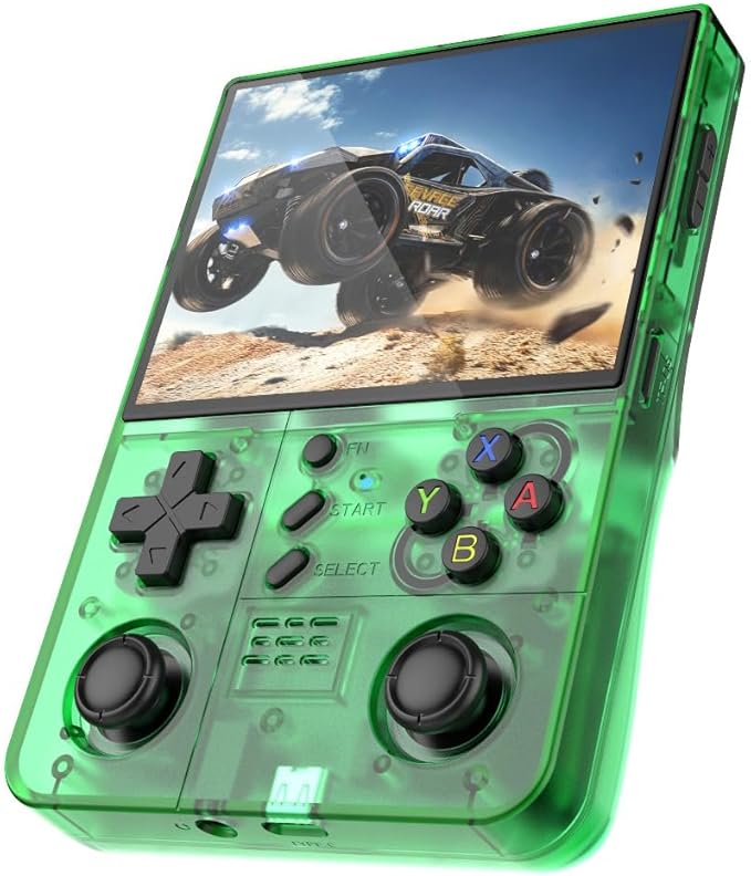 R40XX PROMAX Retro Handheld Game Console,15000+ Games with Open Source Linux System,30+Emulators,4.2-Inch IPS Screen Portable Game Console,4500mAh Battery,Gifts for Adult (Green)