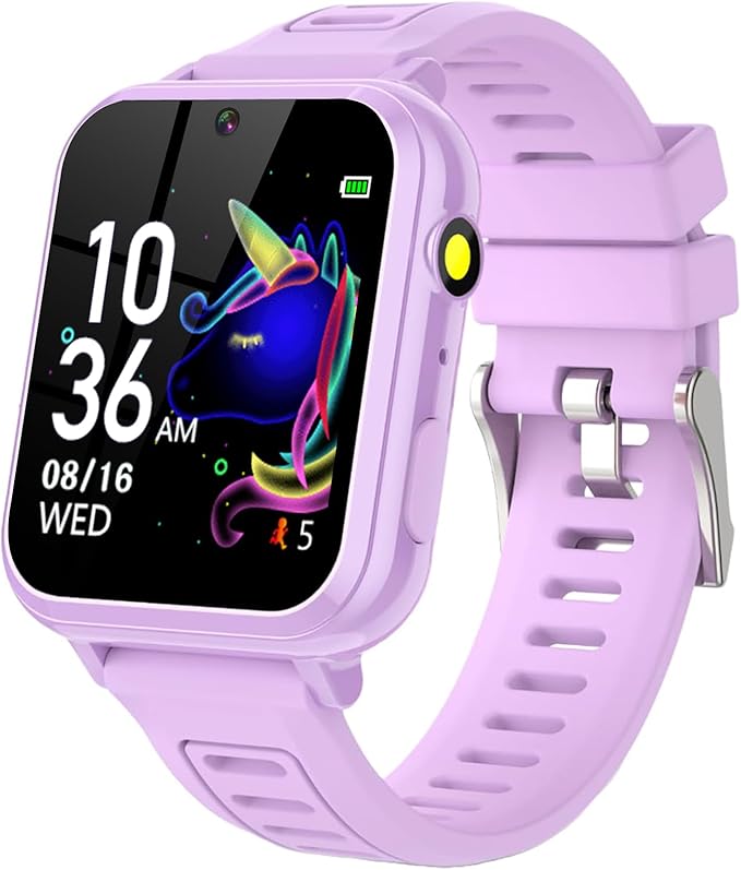Kids Smart Watches Girls with HD Touch Screen Camera Music Player 39 Puzzle Games Pedometer Alarm Clock Calculator Torch, 12/24 hr Kids Watches Toys for Age 3-12 Year Olds Gifts Girls