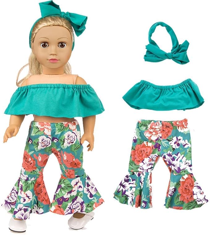 ZQDOLL 19 pcs American Doll Clothes Gift for 18 inch Doll Clothes and Accessories, Including 10 Complete Sets of Clothing