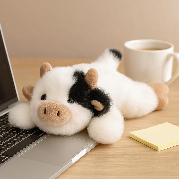 Adorable Cow Stuffed Animal Soft Plush Cow Plush Toy Cute Birthday Gifts for Kids Adults