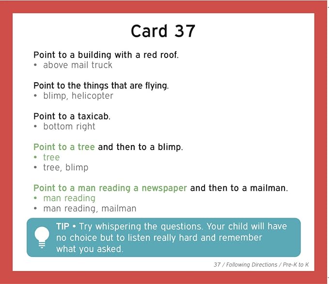 TestingMom.com Gifted Learning Flash Cards Following Directions for Pre-K to Kindergarten Educational Practice for CogAT, Iowa Test (ITBS), OLSAT, NYC Gifted and Talented, WPPSI, AABL